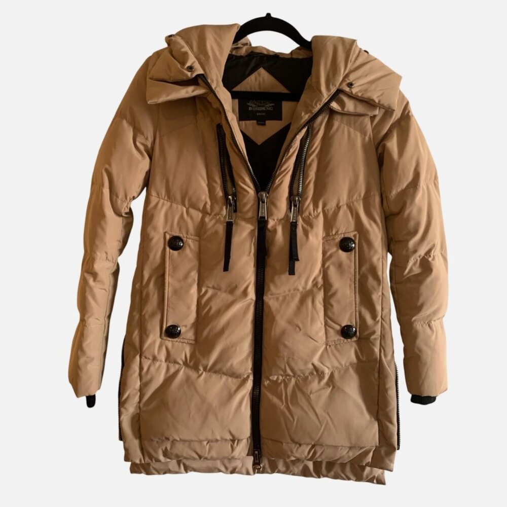 Bosideng Jacket with Hood Women's Winter Coat Size Small Beige